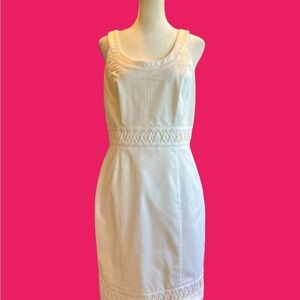 NEW White House Black Market Women Size 8 Shift Dress w/ Lattice Sleeveless